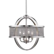  3167-4P PW-PW - Colson 4 Light Chandelier (with shade)